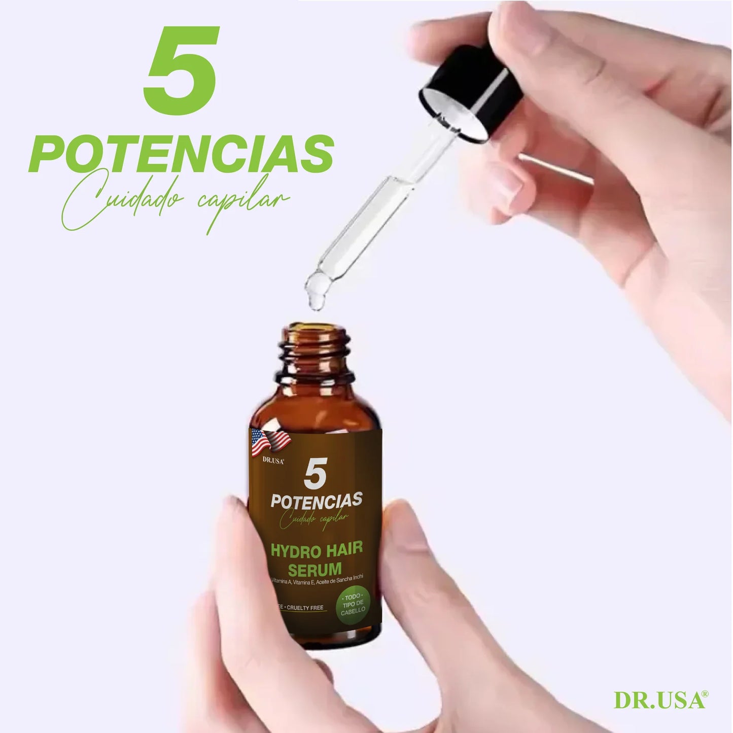 Serum 5 Potencias | Fortalece tu cabello y acelera su crecimiento