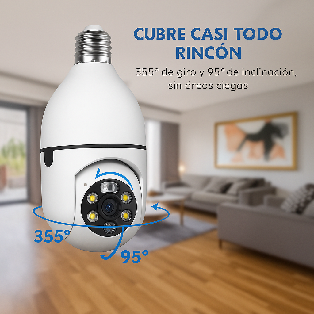 Ampolleta Vision360 - Camara con conexión de ampolleta
