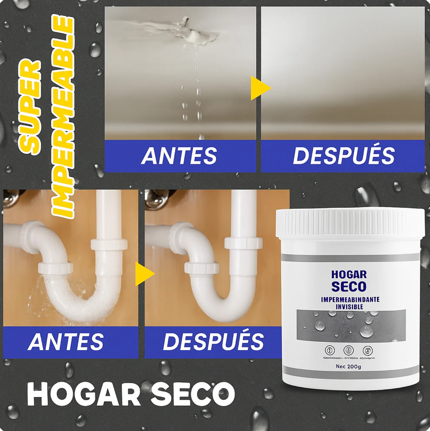 Hogar Seco - Pack x3 + Brocha GRATIS